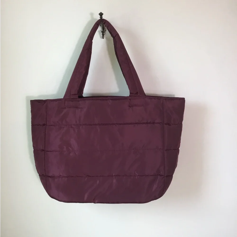 Splits59 Maroon Puffy Quilted Gym Travel Tote Bag - Picture 2 of 5